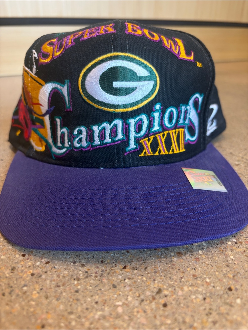 Vintage Green Bay Packers NFL Super Bowl XXXI Champions Snapback Hat 1997